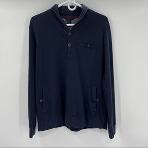 Men's Blue Dressy Sweater Shirt